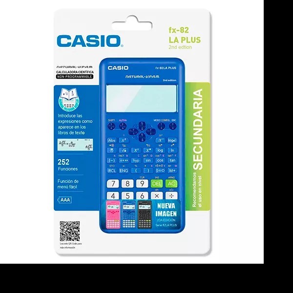 CALCULADORA CIENT. CASIO FX-82BU 252 FUNC. AZUL E10 C.40